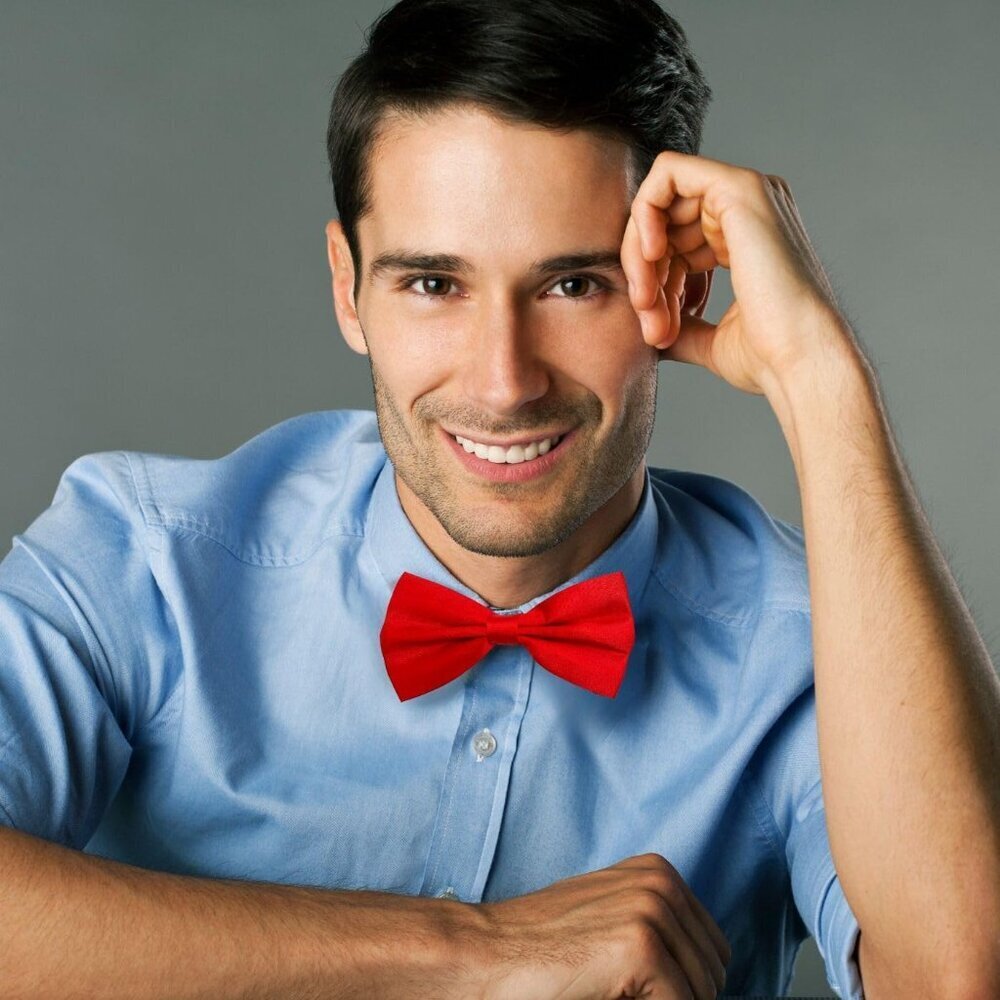 Bow Ties for Men Pre-Tied Adjustable - Classic Men's Bow Tie - Tuxedo Wedding Fo - Picture 4 of 7